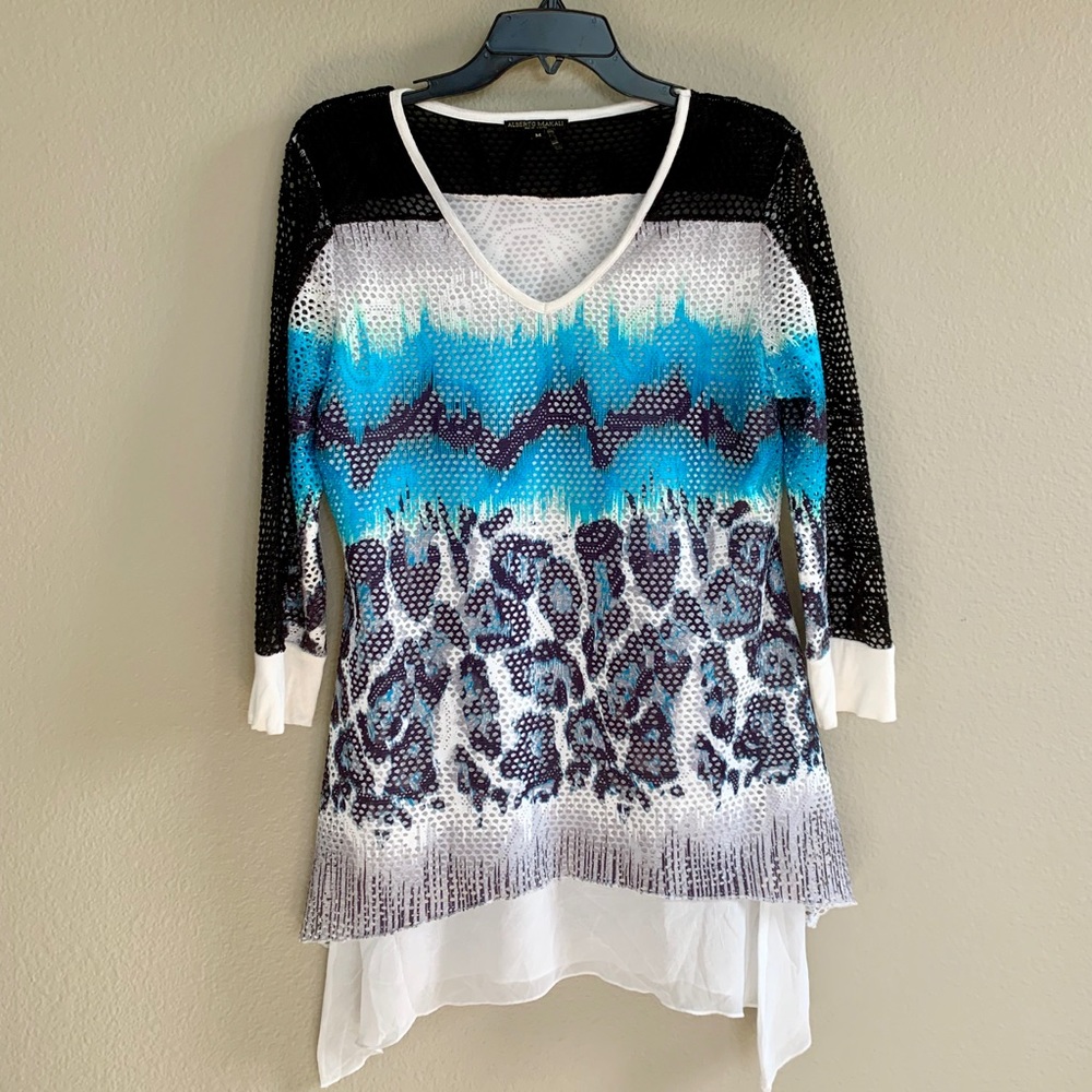 Alberto Makali Multicolored Print Tunic Top